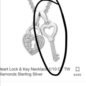 Sterling silver key charm